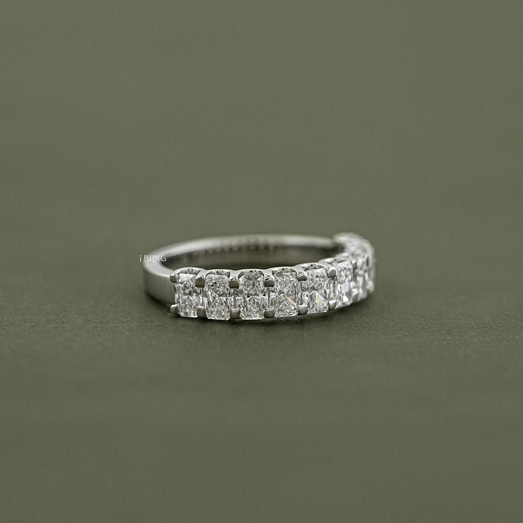 Radiant Diamond Half Eternity Wedding Band