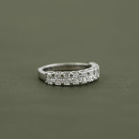 Radiant Diamond Half Eternity Wedding Band