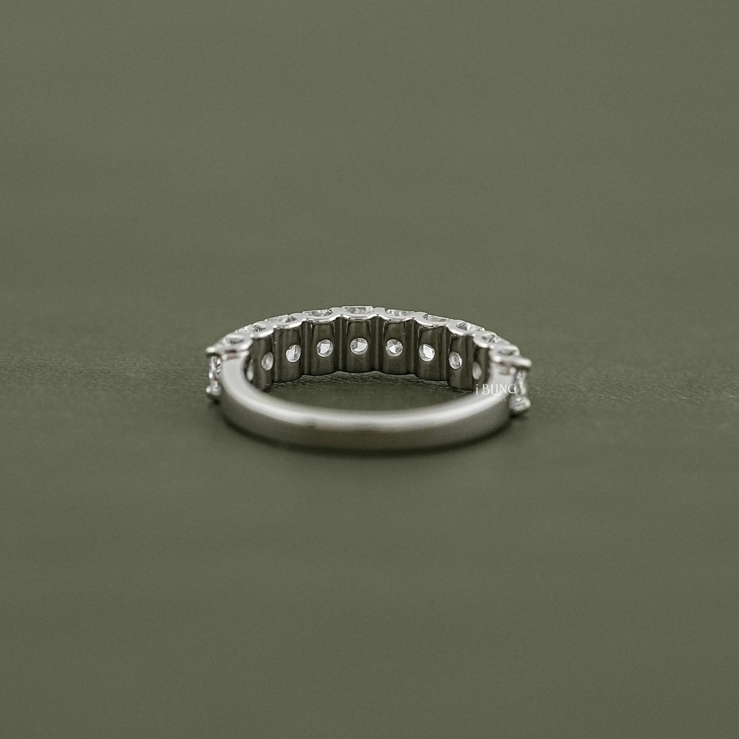 Radiant Diamond Half Eternity Wedding Band Half Eternity