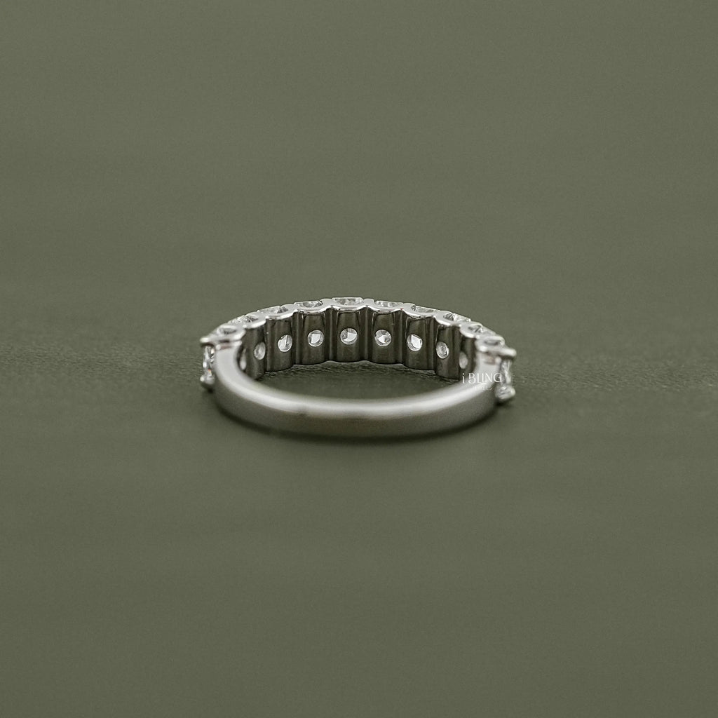 Radiant Diamond Half Eternity Wedding Band