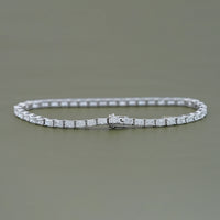 Lab Diamond Radiant Cut Wedding Tennis Bracelet