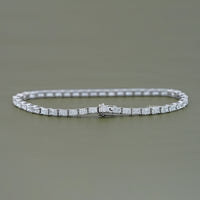 Lab Diamond Radiant Cut Wedding Tennis Bracelet