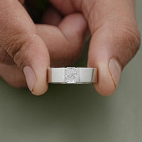 Radiant Cut Lab Grown Diamond Men's Band