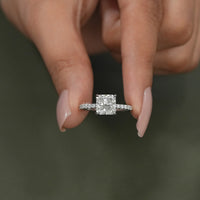 Square Radiant Lab Diamond Engagement Ring