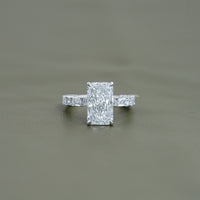Radiant Lab Diamond Hidden Halo Solitaire Accent Ring