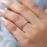 East West Radiant Lab Diamond Half Eternity Band