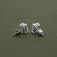 Radiant Lab Diamond Stud Earrings