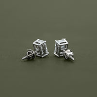 Radiant Lab Diamond Stud Earrings