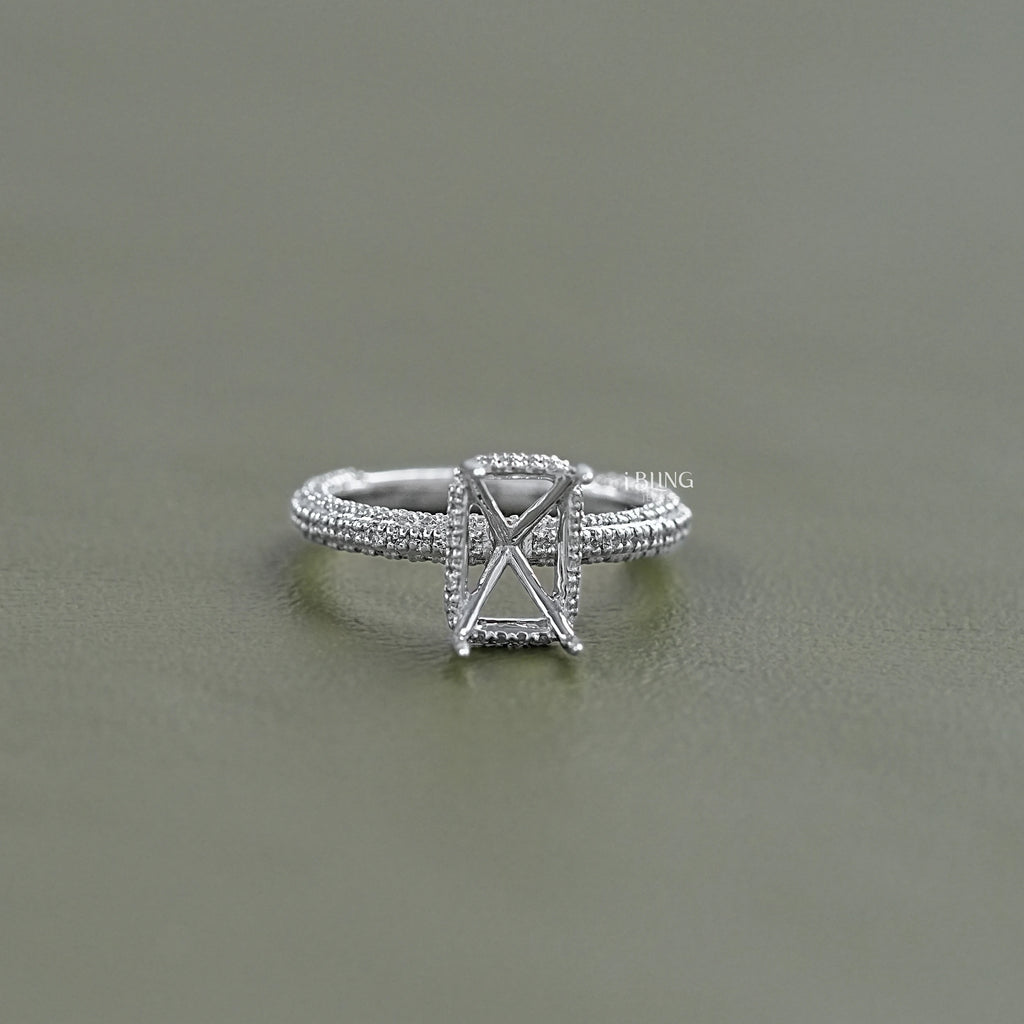 Radiant Cut Semi Mount Ring