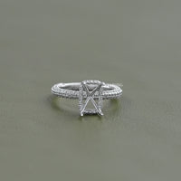 Radiant Cut Semi Mount Ring