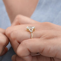 Radiant Cut Side Trapezoid Five Stone Ring