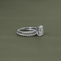 Radiant Cut Solitaire With Accent Bridal Rings Sets