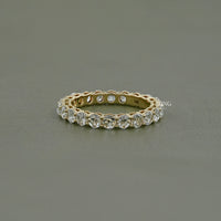 Rose Cut Round Diamond Eternity Band