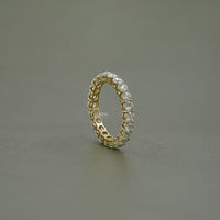 Rose Cut Round Diamond Eternity Band