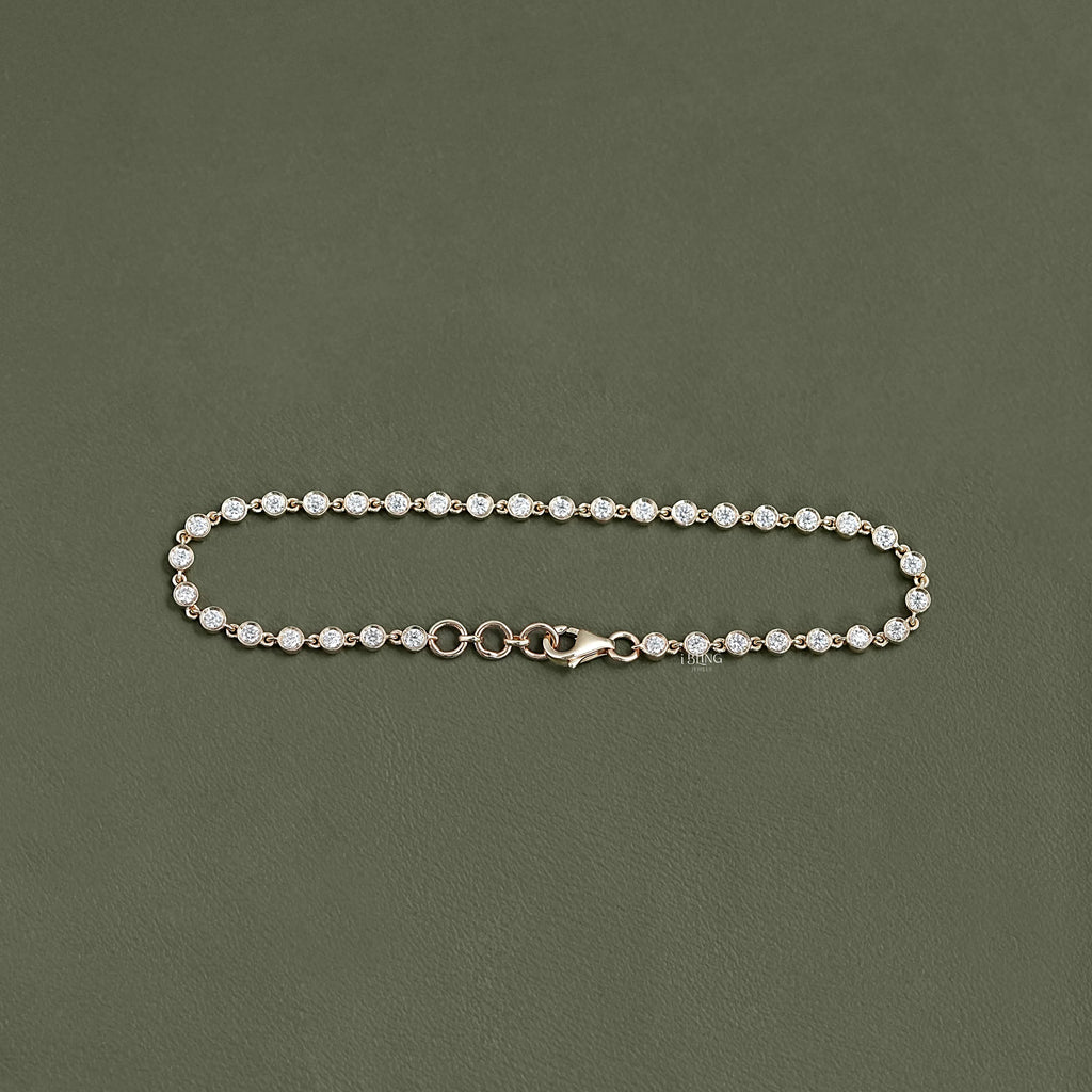 Round Cut Lab Diamond Tennis Bracelet