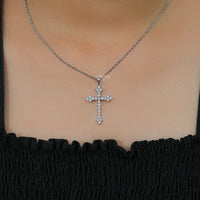 Round Cut Lab Grown Diamond Criss Cross Necklace