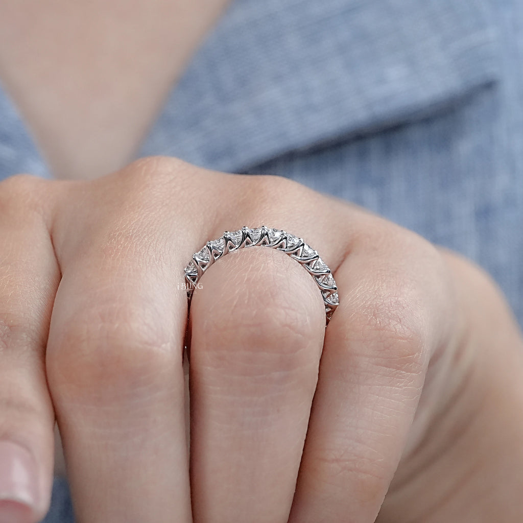 Round Lab Diamond Stackable Wedding Band