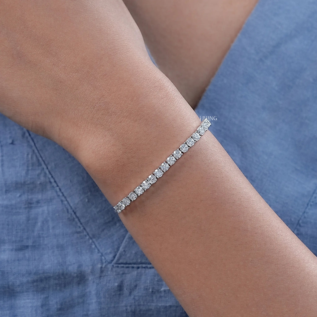 Round Lab Diamond Chain Bracelet