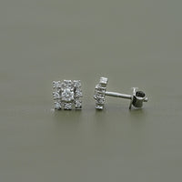 Round Cut Eco Friendly Diamond Dainty Stud Earrings