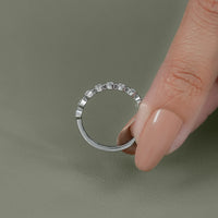 Bezel Set Lab Grown Diamond Half Eternity Band