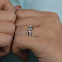 Round Cut Lab Diamond Chain Link Ring