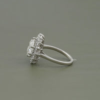 Round Cut Lab Diamond Halo Engagement Ring