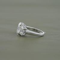 Three Stone Oval Cut Lab Diamond Engagement Ring