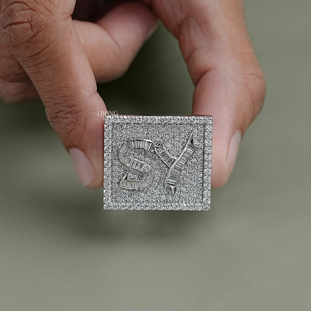 Baguette Cut Lab Grown Diamond Men's Band