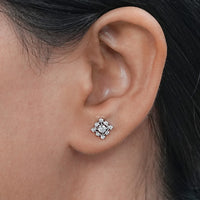 Round Cut Eco Friendly Diamond Dainty Stud Earrings