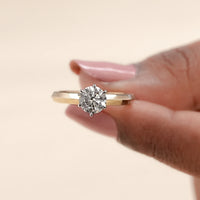 Round Lab Grown Diamond Solitaire Engagement Ring