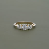 Three Stone Round Lab Diamond Engagement-Ring