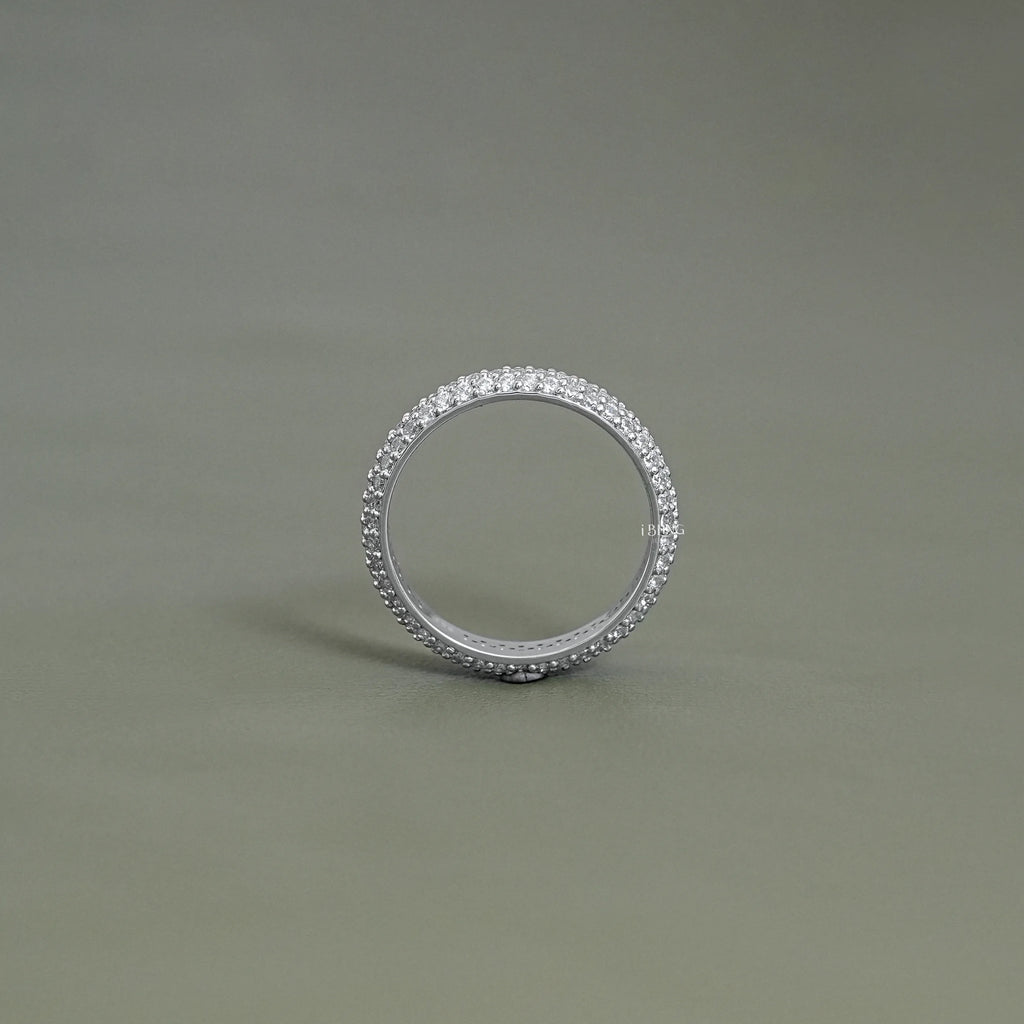 Micro Pave Diamond Eternity Band