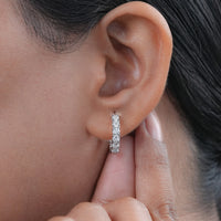 Round Lab Grown Diamond In-Out Hoop Earrings