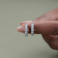 Round Lab Grown Diamond In-Out Hoop Earrings