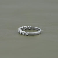 Bezel Set Lab Grown Diamond Half Eternity Band