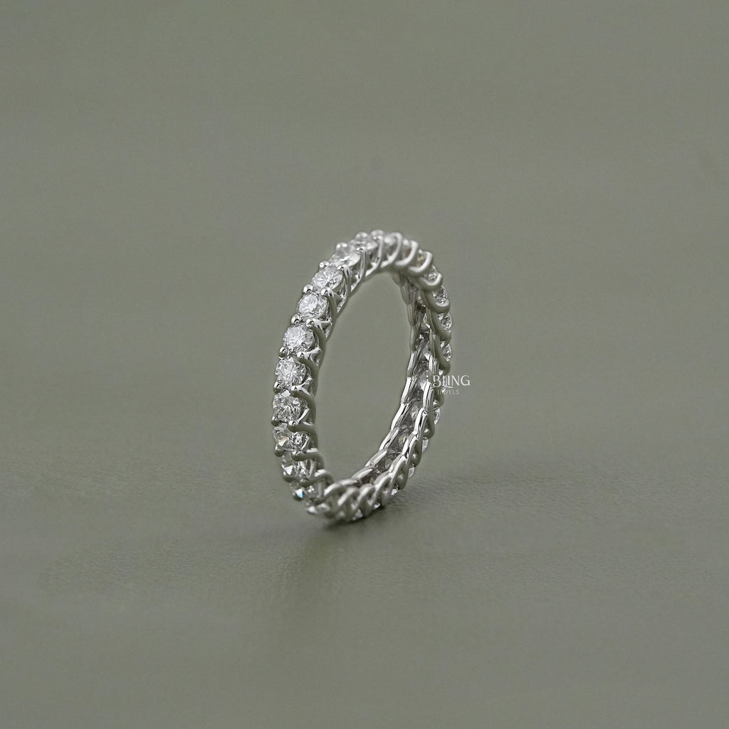 Round Lab Diamond Stackable Wedding Band