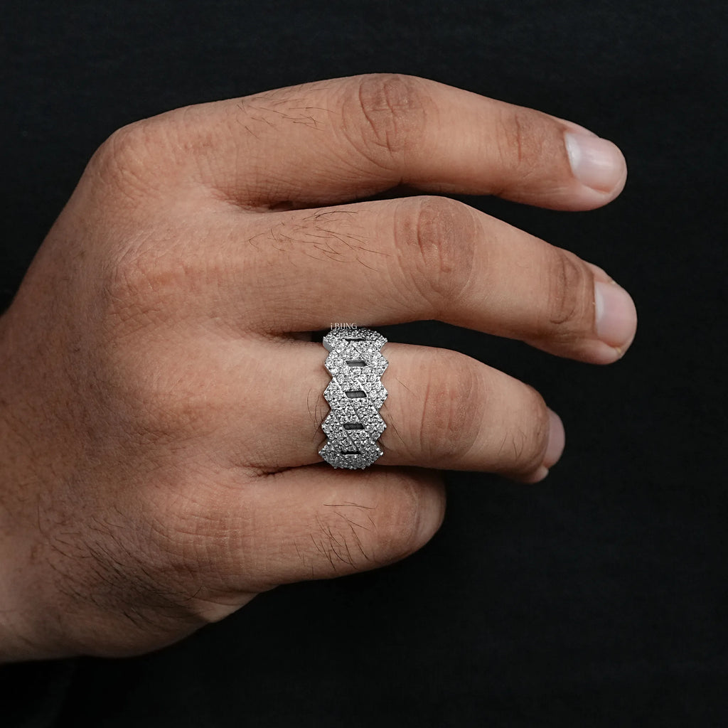 Hip Hop Lab Diamond Cuban Link Ring