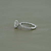 Round Cut Lab Diamond Hidden Halo Solitaire Ring
