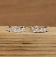 Round Cut Lab Diamond Huggie Hoop Earrings