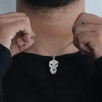 Lion Face Cut Round Lab Diamond Hip Hop Men's Pendant