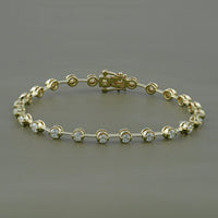 Round Cut Lab Grown Diamond Tennis Bracelet