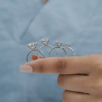 Four Prong Setting Round Moissanite Solitaire Ring