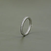 Round Diamond Pave Set Eternity Wedding Band
