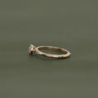 Old European Cut Accent Diamond Engagement Ring