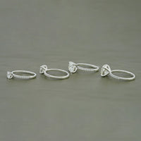 Round Moissanite Solitaire Accent Engagement Ring