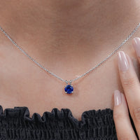 Solitaire Round Cut Gemstone Pendant