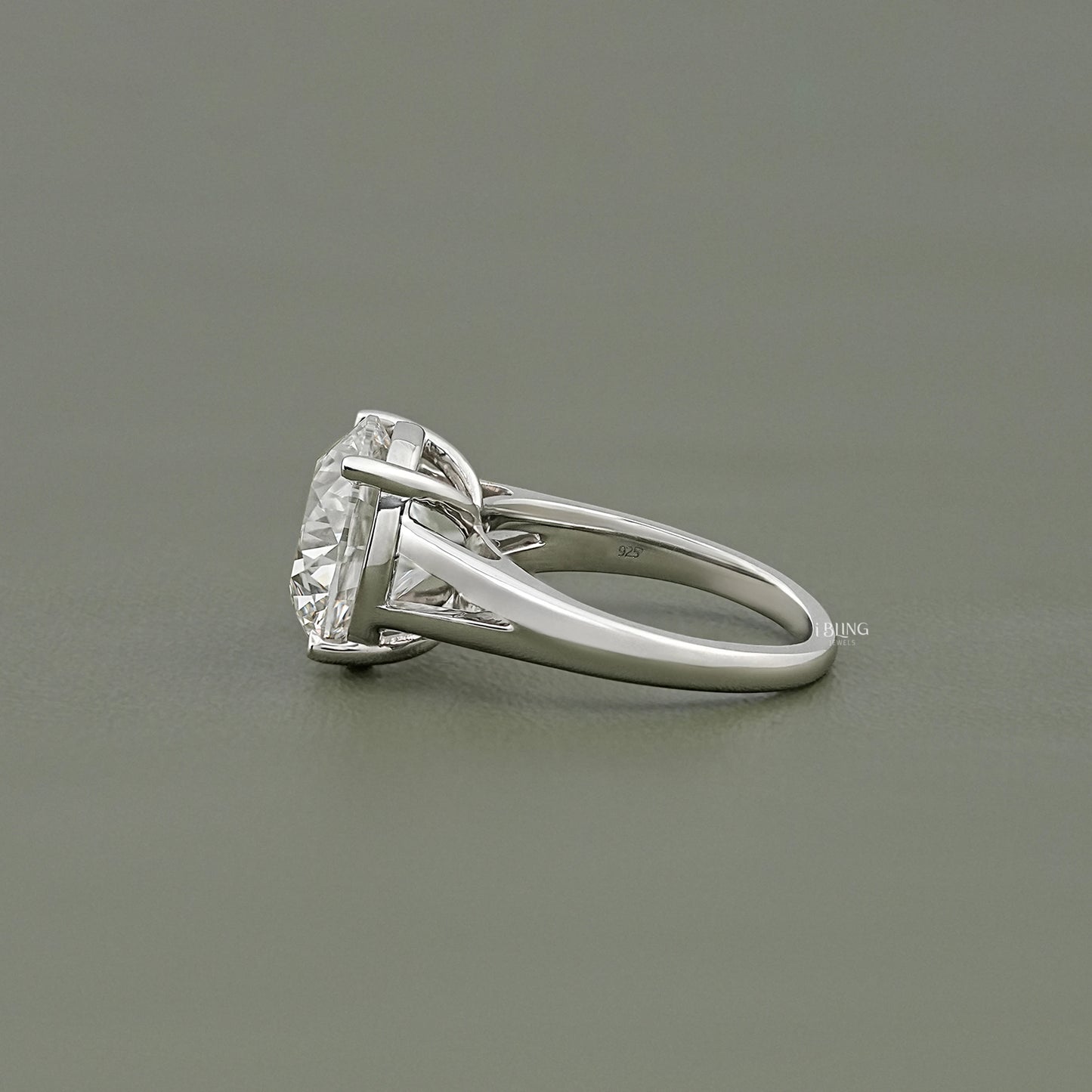 Round Diamond Split Shank Solitaire Ring Solitaire Ring