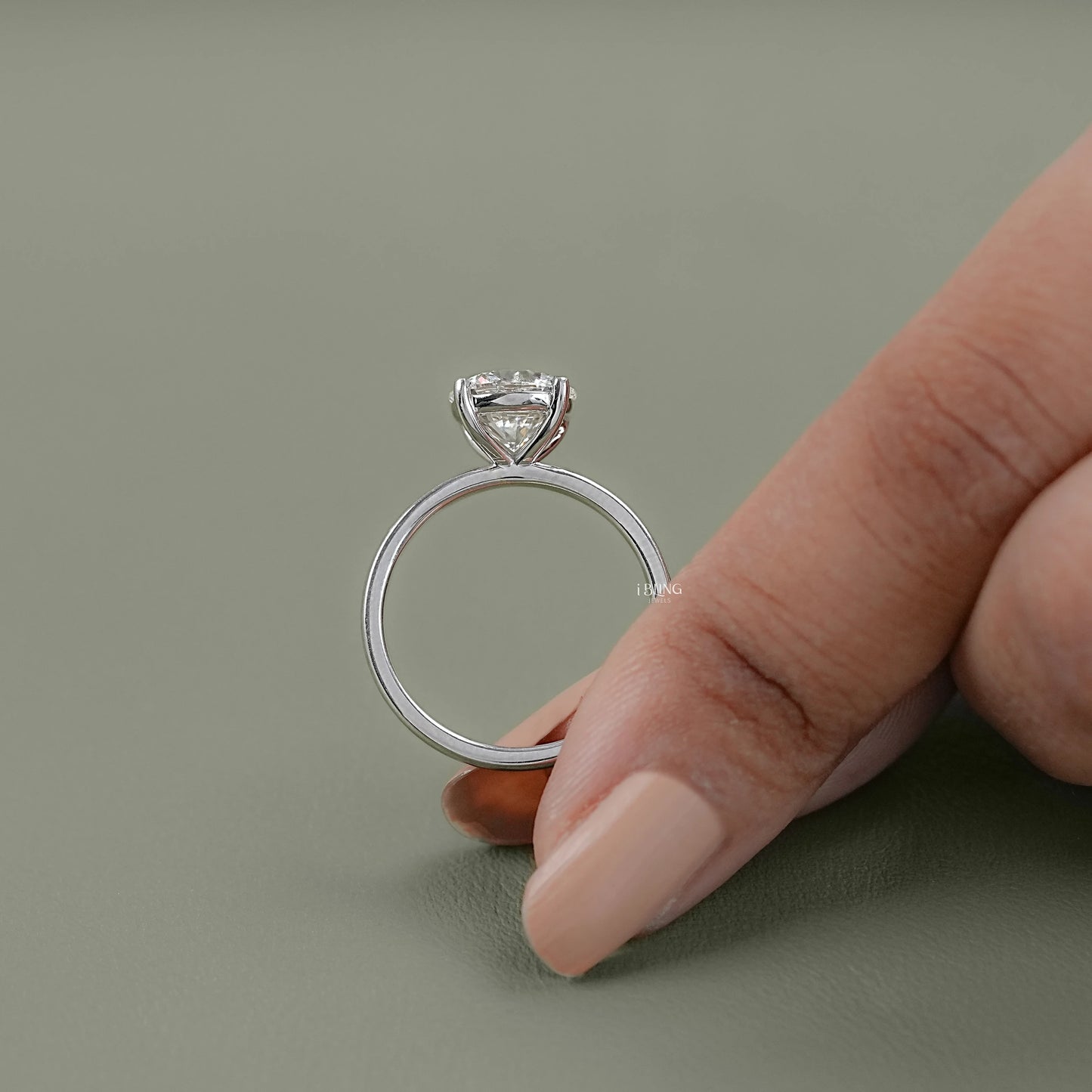 Round Lab Diamond Solitaire Engagement Ring Solitaire Ring