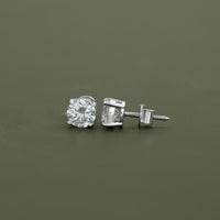 Round Lab Diamond Stud Earrings