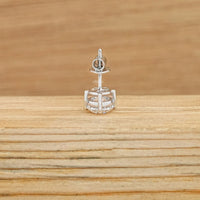 Round Lab Grown Diamond Men's Stud